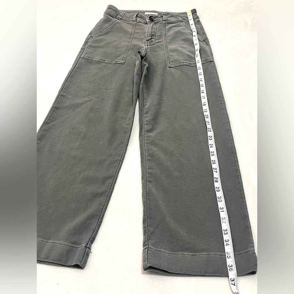Maurices Women’s Gray Wide Leg Cotton Blend Bottoms with Pockets Casual Pants - Picture 5 of 16